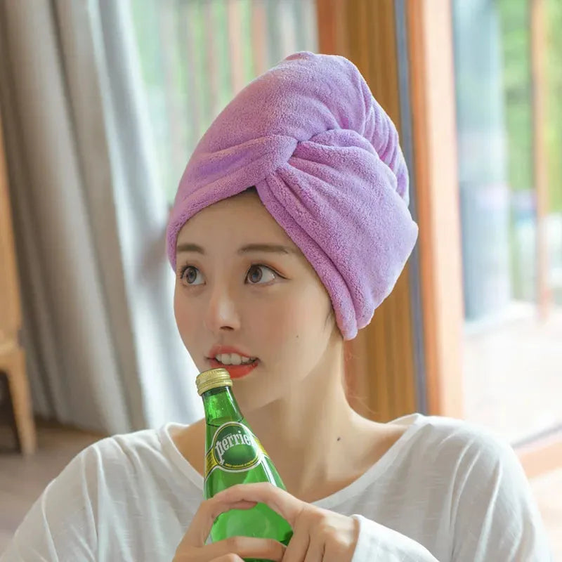 Quick-Dry Microfiber Hair Towel Wrap