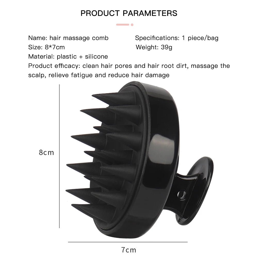 Silicone Scalp Massage Brush – Shampoo & Scalp Care