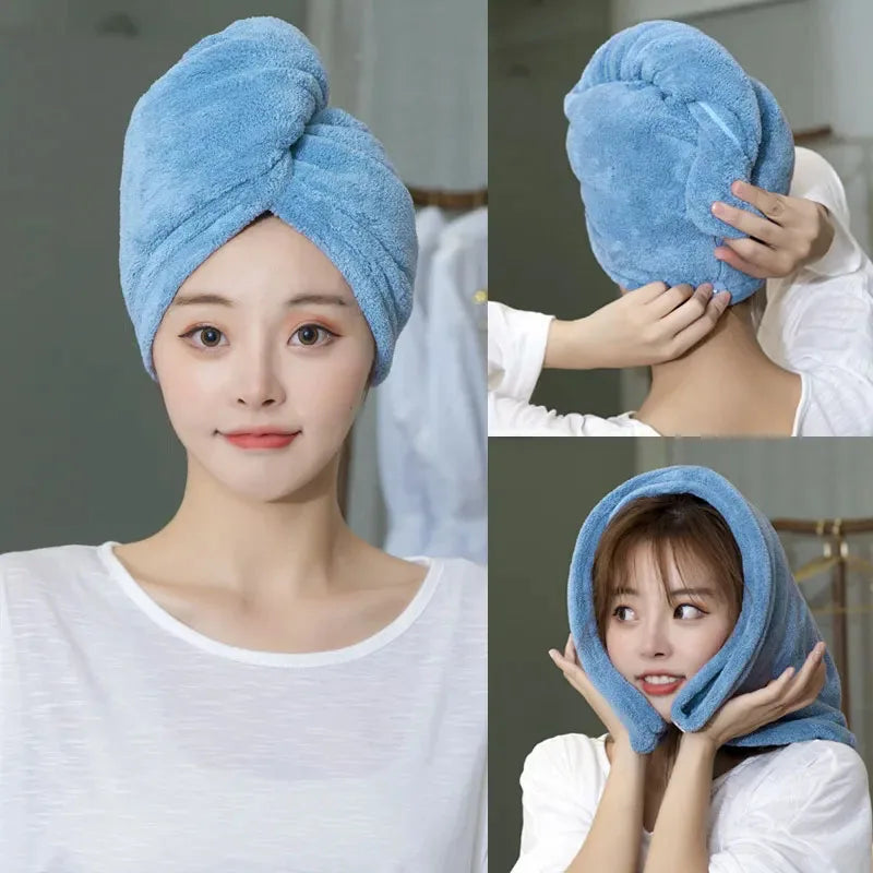 Quick-Dry Microfiber Hair Towel Wrap