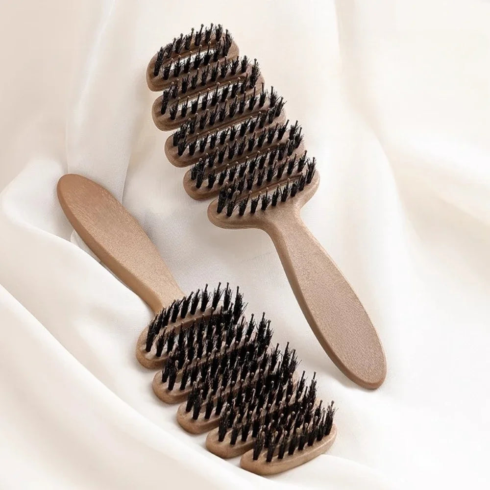 Boar Bristle Hair Brush – Anti-Static Styling & Massage Brush