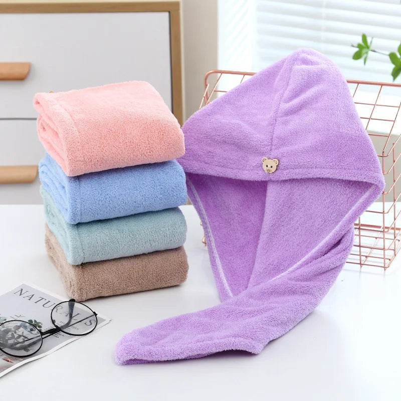 Quick-Dry Microfiber Hair Towel Wrap